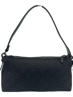 Gucci Black GG Monogram Canvas Shoulder Bag